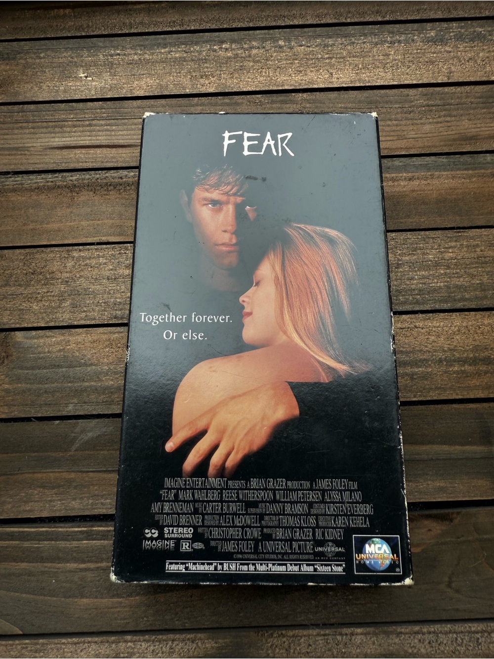 FEAR - VHS 1996 Mark Wahlberg Reese Witherspoon Alyssa Milano Universal Thriller